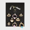 Girls' 8pk Smiley Bear and Heart Ring- art class™: Acrylic Band Set, Size 5, 18mm Diameter - 2 of 3