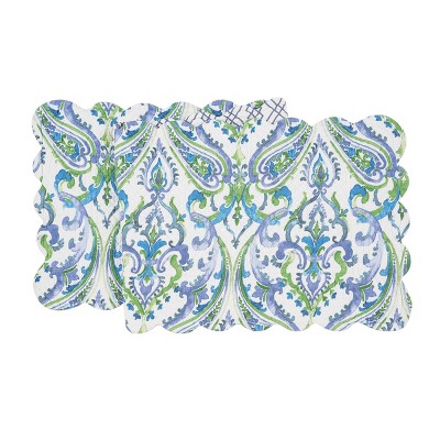 C&F Home 51" x 14" Juliet Quilted Reversible Bright Paisley Table Runner