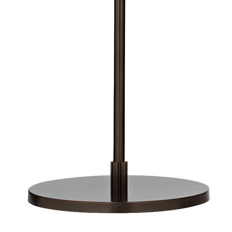 Possini Euro Design Raymond Modern Arc Floor Lamp 69" Tall Bronze Adjustable Boom Arm Off White Linen Drum Shade for Living Room Reading Bedroom Home, 5 of 10