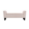 Simple Relax Bedroom Velvet Bench with Storage in Pink - 3 of 4