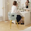 Swivel Vanity Chair with Back, Makeup Chair, Desk Chair for Girl with Cute Bow Backrestst - 4 of 4