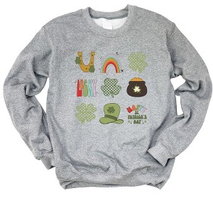 Simply Sage Market Women's Graphic Sweatshirt St. Patrick's Icons Chart - 1 of 3