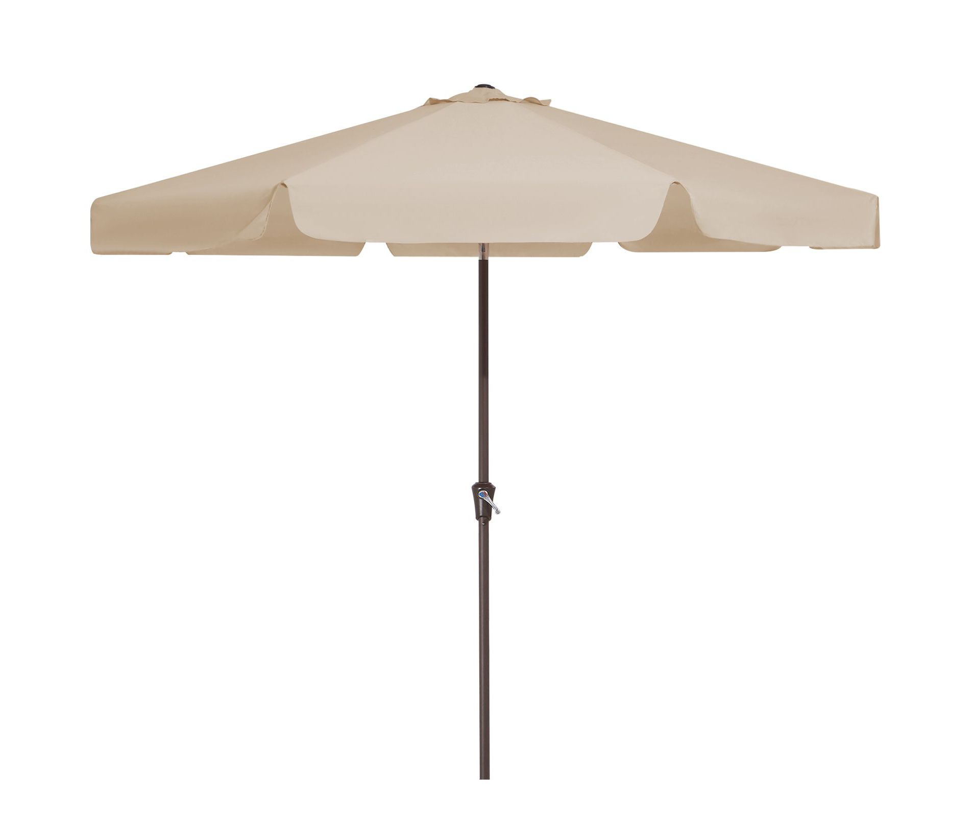 9ft Outdoor Market Patio Umbrella with Tilt & Scalloped Edge – UV-Resistant Canopy with Crank for Backyard, Deck & Garden Shade