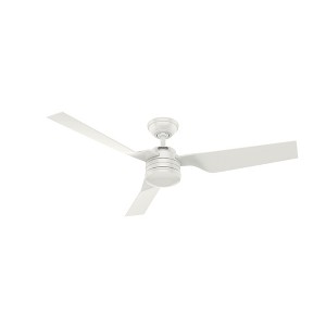Hunter Fresh White Cabo Ceiling Fan 52" 3-Blade Damp Rated Modern with Wall Control - 1 of 4