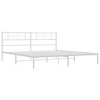 vidaXL Metal Bed Frame with Headboard White 72 in.x83.9 in. California King - 3 of 4