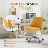 CAVINAS Armless Home Office Desk Chair with Wheels, Adjustable Swivel Task Chair, Ergonomic Office Chair, Computer Chair Vanity Chair - 2 of 4