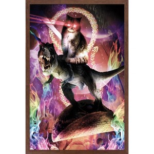 Trends International James Booker - Evil Cat Dinosaur on Taco Framed Wall Poster Prints - 1 of 4