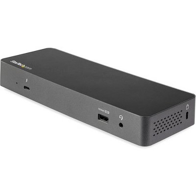 StarTech.com Thunderbolt 3 Docking Station - USB-C (3.1 Gen 1 & 2) Adaptable - Dual 4K DisplayPort - Windows & macOS - Extended Host Cable