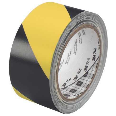 3m 766 Striped Vinyl Tape 5 0 Mil 2 X 36 Yds Black Yellow 2 Case Tpk Target