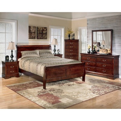 Alisdair Dark Brown Transitional 2-Drawer Nightstand