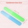 Unique Bargains Lightweight Plastic Travel Toothbrush Case 7.48"x1.06" 2 Pcs - 4 of 4