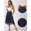 Allegra K Women's Pleated Elastic Waist Casual Accordion Midi Skirt - 2 of 4