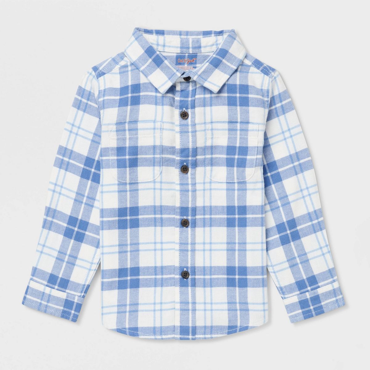 Toddler Boys' Long Sleeve Plaid Button-Down Shirt - Cat & Jack™ - thumbnail 5