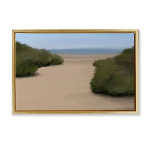 Stupell Industries Long Beach Path Floating Frame Canvas Art - 1 of 4