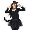 Joyfy 3 Pcs Black Cat Halloween Costume Accessory Set, Ears Headband with Choker, Bow Tie, Tail for Adults and Kids Halloween Animal Cat Costume - 2 of 4