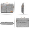 MaseiKar 360 Protective Laptop Bag,15 inch Computer Bags Compatible with MacBook Pro 16 inch,,Side Open Messenger Bag with 4 Zipper Pockets, Gray - 4 of 4