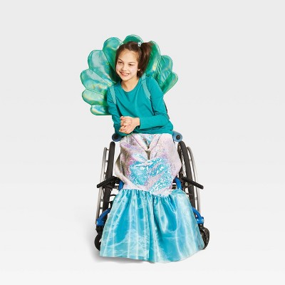 Kids' Adaptive Mermaid Halloween Costume - Hyde and EEK! Boutique™: Sequined Tail, Shiny Wings