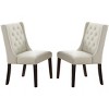 Kumasinova Faux Leather Dining Chairs Set of 2,Wingback Chairs with Button Tufted Backrest,Birch Wood Frame,Chairs for Kitchen,Living Room - 4 of 4