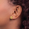 Black Bow Jewelry 9.5mm (3/8 Inch) 14k Yellow Gold Polished Love Knot Post Earrings - 3 of 4