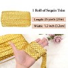 Sewing Sequin Trim 1.2 Inch 6 Row, 25 Yards Glitter Sequin Strip Ribbon Metallic Stretch Bling Fabric DIY Craft Decoration - 2 of 4