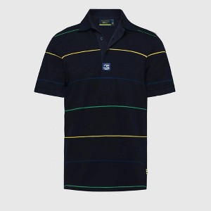 Ayrton Senna F1 Men's Stripe Polo Shirt - 1 of 4