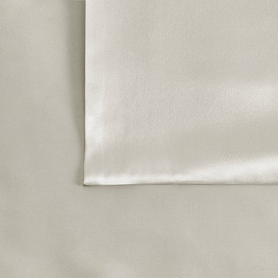 Ivory Mulberry Silk Standard Pillowcase with Zipper Closure
