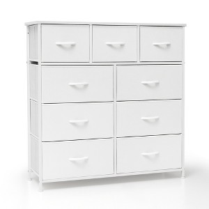 Pellebant Home Extra Wide Closet Dresser Storage Tower Organizer Unit 9 Drawers Dresser for Bedroom Clothes with Steel Frame Wood Top - 1 of 4
