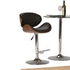 Sapphtopaz 1PC Adjustable Bar Stools with Bentwood Back, Swivel Counter Height Bar Stool with Upholstered, High Chair for Kitchen Island - 3 of 4