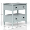 NicBex 26.75"H Wood Nightstand,Bedside Tables with 2 Drawers and Open Shelf for Bedroom,Living Room - 3 of 4