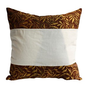 Slickblue Decorative Linen Throw Pillow - Stylish Patchwork Floor Cushion, 19.7"x19.7", 8 Design Options - 1 of 4