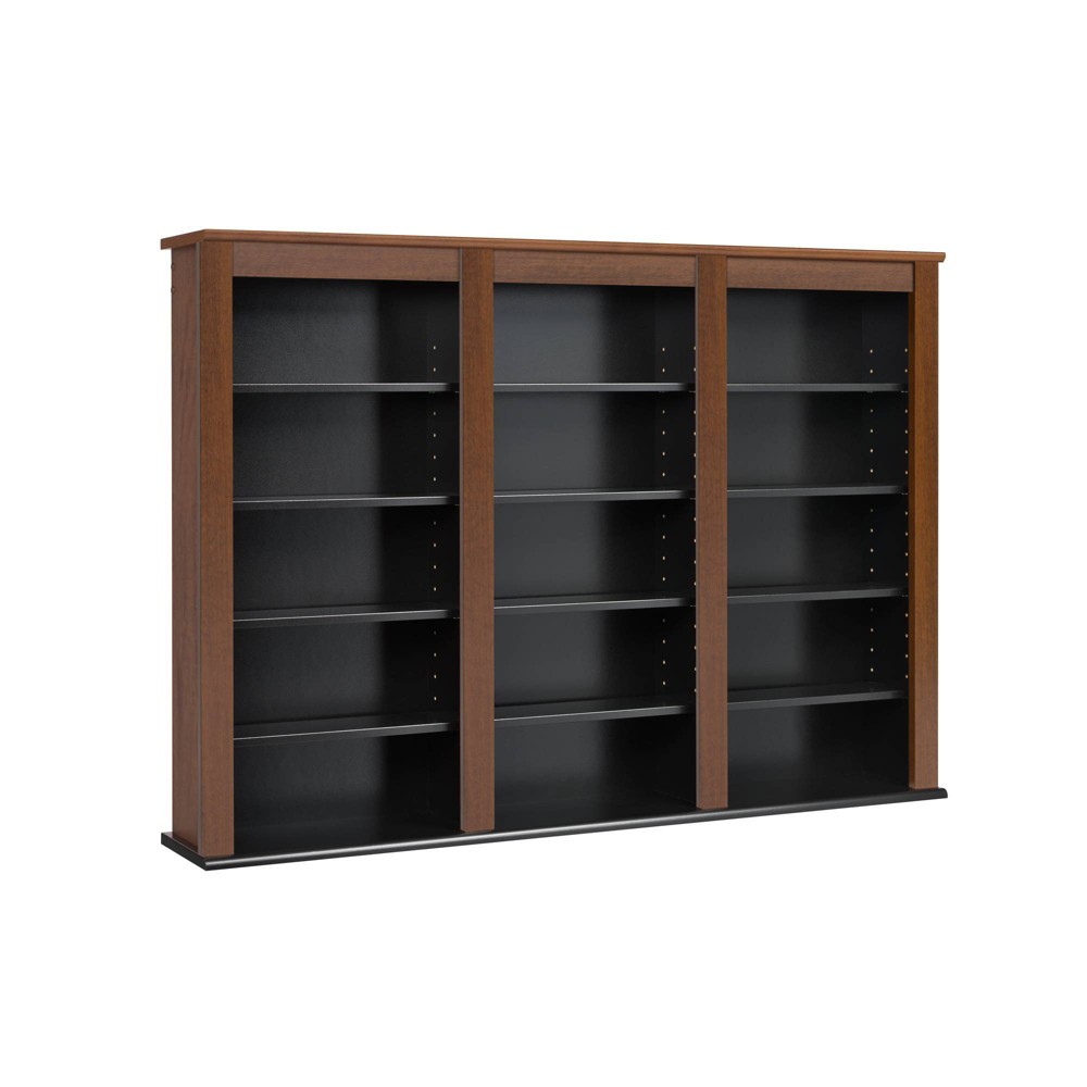 Photos - Display Cabinet / Bookcase Triple Wall Mounted Storage Cherry & Black - Prepac