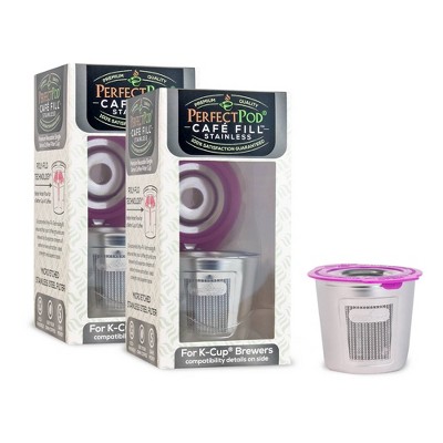 Perfect Pod Cafe Fill Stainless Steel 2pk