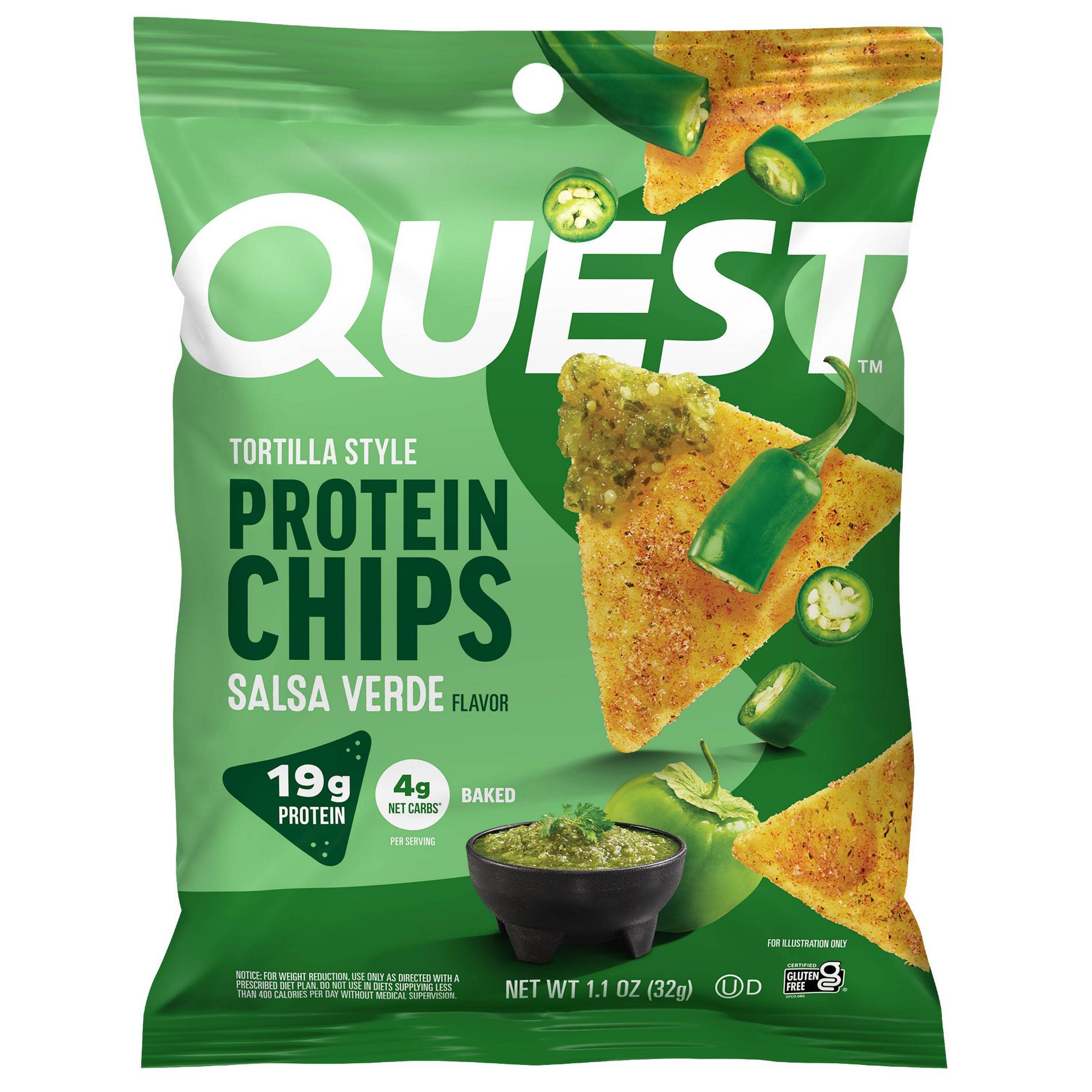 Quest Nutrition Salsa Verde Tortilla Protein Chips - 1.1oz