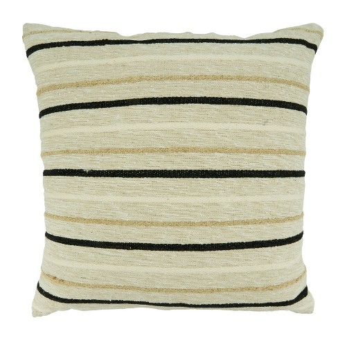 Saro Lifestyle Down-Filled Striped Design Throw Pillow - image 1 of 3