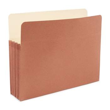 MyOfficeInnovations Expanding File Pockets 3.5" Expansion Letter Size Brown 25/BX 418293