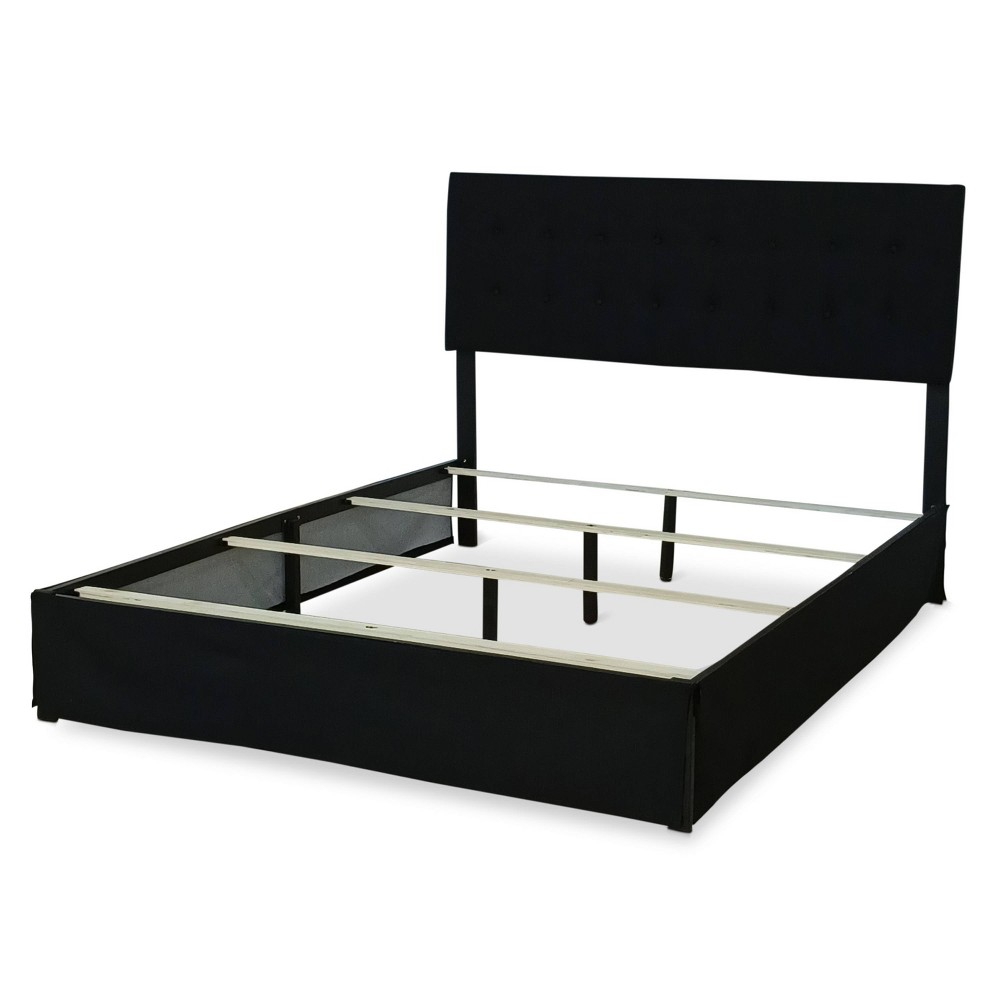 Home Design King Larry Panel Bed Black