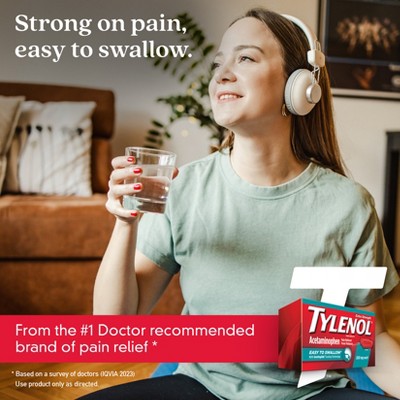 Tylenol Extra Strength Acetaminophen - Easy to Swallow Pain Reliever Caplets - 100 ct, 6 of 10