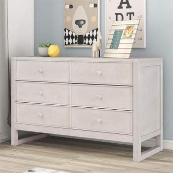 Rustic Wooden Dresser With 6 Drawers, Storage Cabinet For Bedroom RE- ModernLuxe