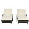 Outdoor Patio Chaise Lounges, Patio Adjustable Recliner up to 150° with Removable Cushions, Armrest Wicker Long Reclining Chaise-Coolbibila - 4 of 4