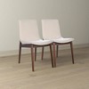 Ashcroft Furniture,Ravel Beige Fabric Dining Chair Set of 2 - 3 of 4