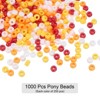 Unique Bargains 4 Assorted Colors Plastic Jewelry Making Pony Beads 1000 Pcs - 3 of 4