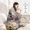 Rustic Skull Sunflower Flannel Throw Blanket Floral Skull Flannel Soft Plush Throw Blanket Cozy Blankets for Bed Chair Car Sofa Couch Bedroom - 3 of 4