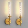 DORESshop 3 in. 1-Light Brass Wall Sconces Set of 2, Dimmable 360Â¡Ã£ Lighting Decorative Wall Lamps for Bedroom Living Room, Hallway - 4 of 4