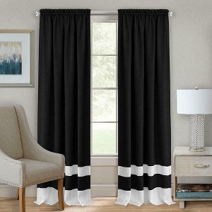 Kate Aurora 2 Pack Shabby Linen Farmhouse Sheer Flax Window Curtains - 1 of 1