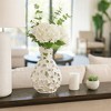 Flower Vase for Living Room Decor - Sleek Metal Vase with Intricate Sculpted Floral Pattern Ideal for Home and Office Decor - 2 of 4