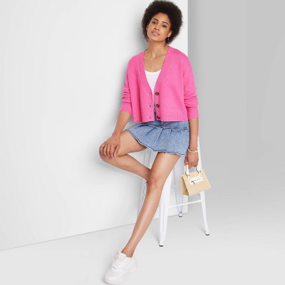 Ladies baby pink outlet cardigan