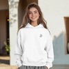 Dalix Heartly Ghost Embroidery Relaxed Hoodie Soft Fleece Sweatshirt Fit Lounge Womens - 4 of 4
