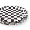 20ct 9.8" Checker Dinner Plates Black/White - 3 of 3