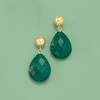 Ross-Simons 18.00 ct. t.w. Emerald Teardrop Earrings in 14kt Yellow Gold - 3 of 4
