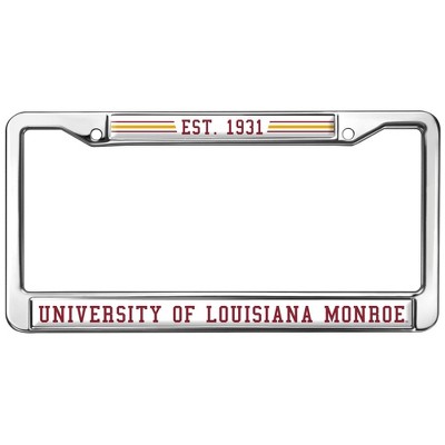 University of Louisiana Monroe Full Size Standard License Plate Metal Frame